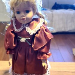 Porcelain Doll With Stand