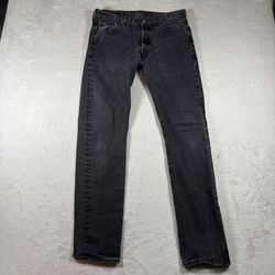 Vintage levis 501 Men’s Size 32x32 Black Faded 90s  USA Distressed #1465