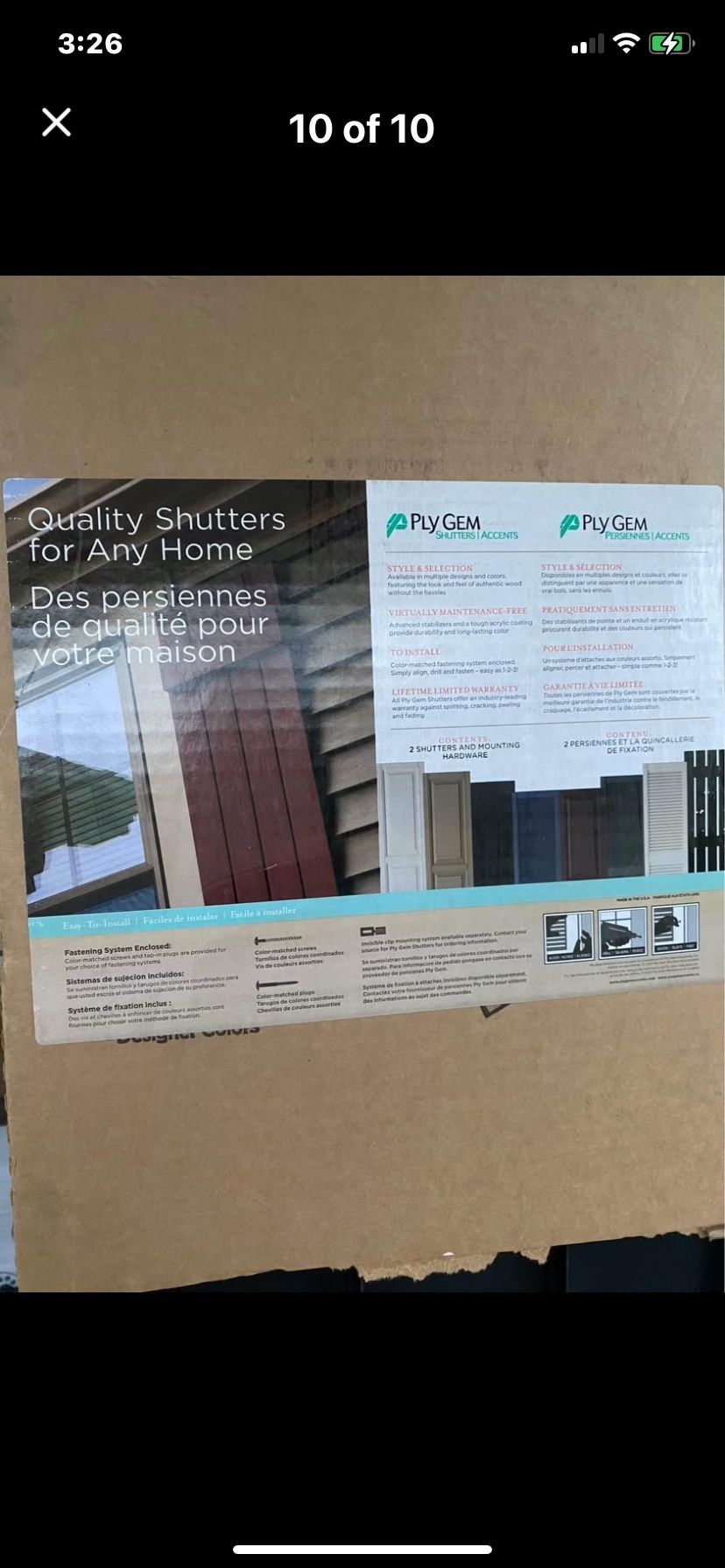 Brand New Black Shutters