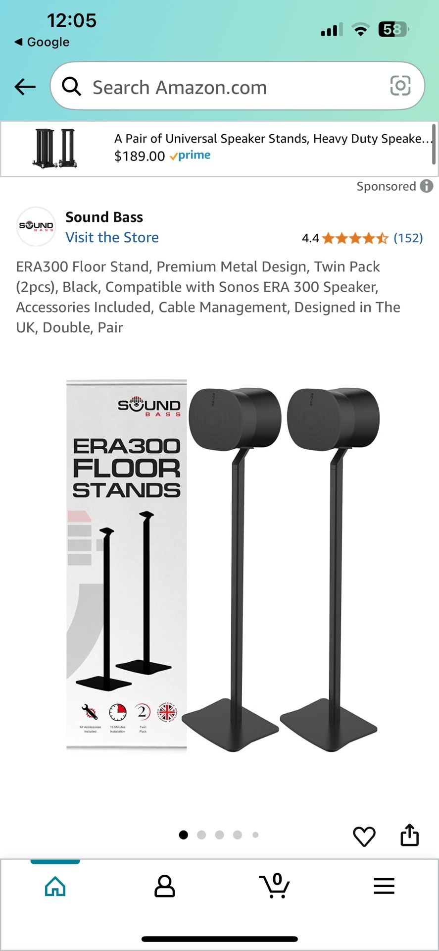 Era 300 Sound Bass Floor Stand