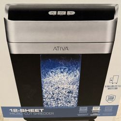 ATIVA 12 Sheet Micro-Cut Shredder 