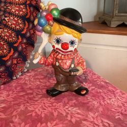 ceramic vintage clown figurine 