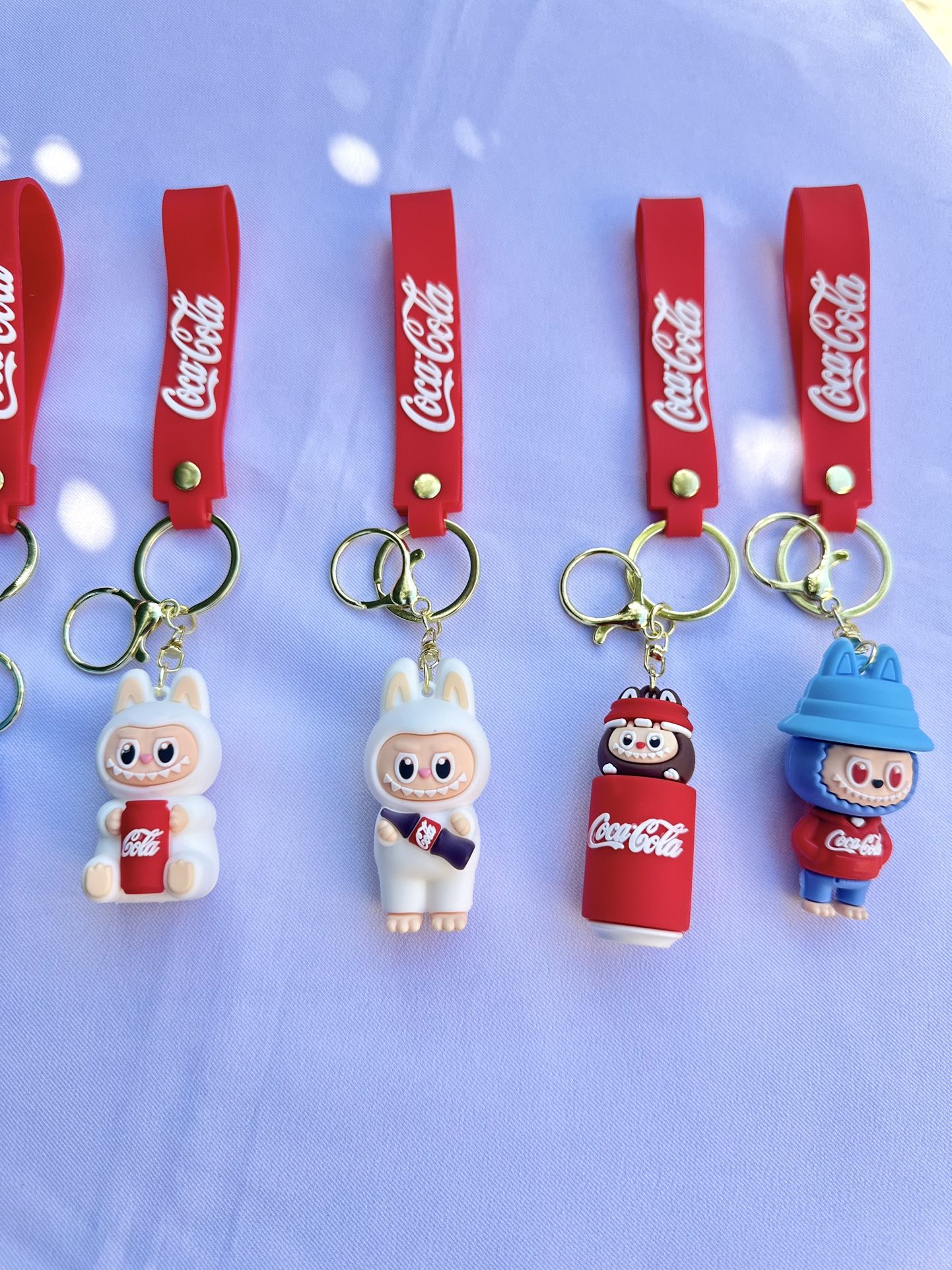 LaBubu Coca Cola - $10.00 Each —Cute Keychains - Cool Pendant Accessories, Kawaii Key Ring for Purse, Backpack, Car Charms for Men/Women & Kids