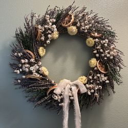 Preserved Flower & Citrus Wreath