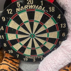 Narwhal- Heavy Dart Board With Darts 