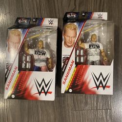 WWE Elite Series 111 Sandman ECW Mattel Action Figure Set Of 2 