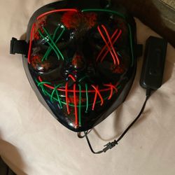 LED Purge Style Light-Up Mask (NEW) – 3 Modes / Halloween / Rave / Cosplay