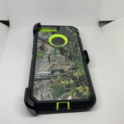 For iPhone 8 Plus Green Camouflage Belt Clíp Case 