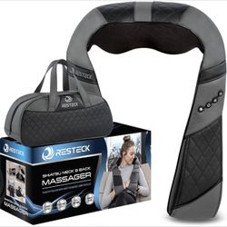 RESTECK Shiatsu Neck & Back Massager w/ Heat Deep Tissue Therapy Pillow