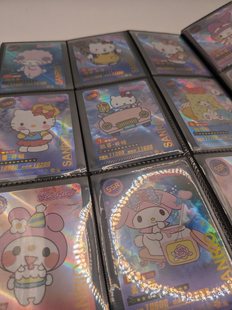 NEW Sanrio Trading Card Set (110 Cards) in Teal Binder