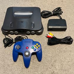 Nintendo 64 N64 Console System Bundle w/ Cables OEM Controller(Loose) Tested