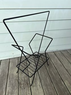 MCM 50’s Black Metal Wire Magazine Rack