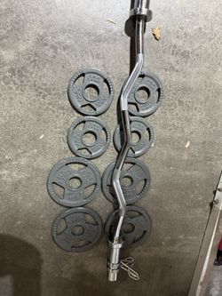 Weights Olympic Curl Bar Set