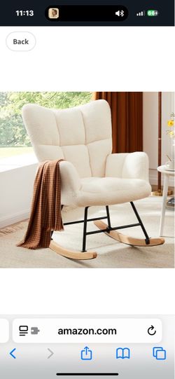 Like new white rocking chair