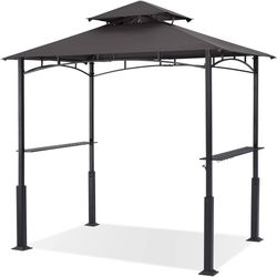 ABCCANOPY 8x5 Grill Gazebo BBQ Shelter with 2 LED Lights, Dark Gray