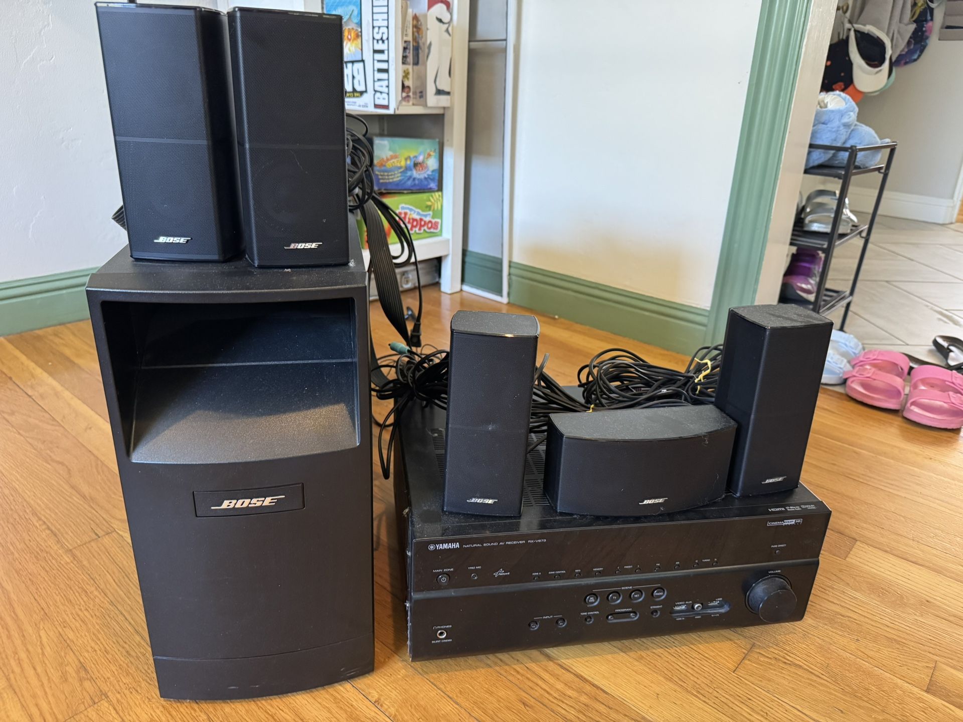 Bose Acoustimass 10 Series V, 5.1 Home Theater System w/Yamaha RX-V673