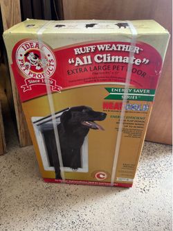 Ideal Ruff Weather All Climate Extra Large Dog Door – New in Box – XL 9¾” x 17” Flap – $80 OBO