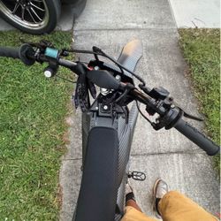 EM5 Electric Dirt Bike w/Light & Display, Off-Road Motorcycle 2600W 3 Speed Modes (Max 40MPH) 48V Range 53MI,14"/12" Tires,Dual Suspension & Hydraulic