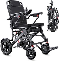 Lightweight Electric Wheelchair for Adults, Foldable Power Chair with Long Travel Range
