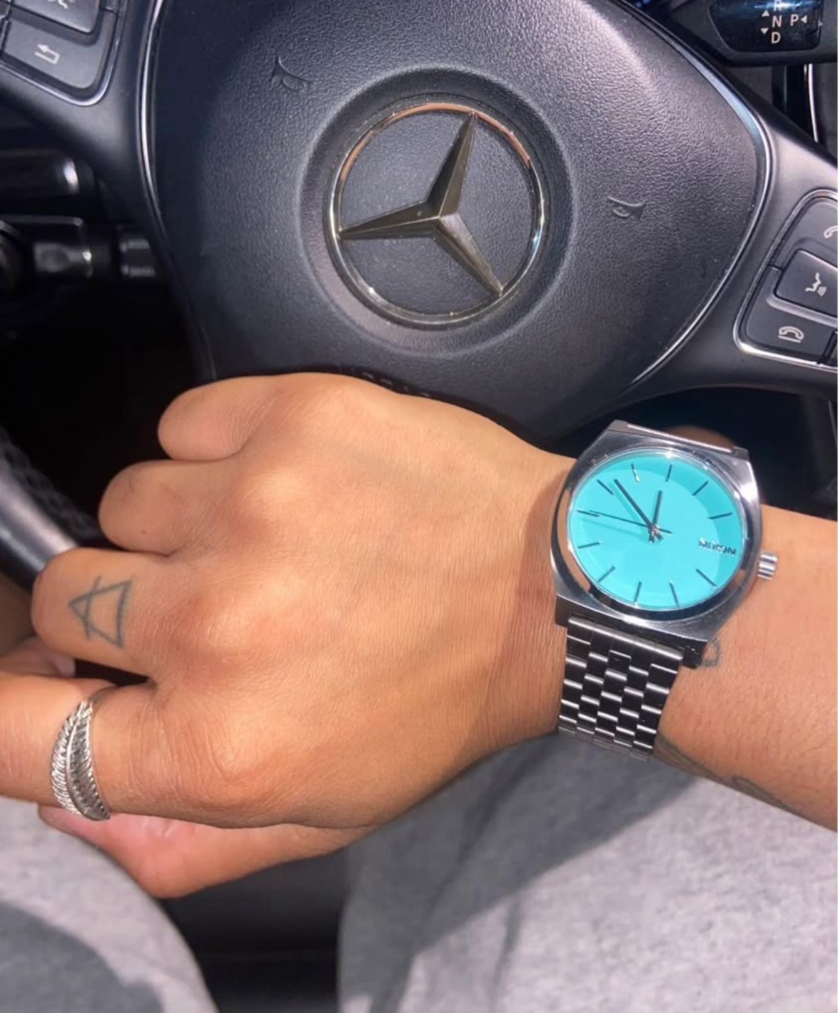 Nixon Watch Silver And Blue Turquoise Inside 