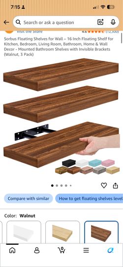New floating shelves
