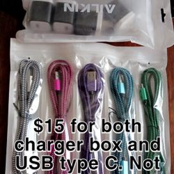 USB type C + Box Charger.