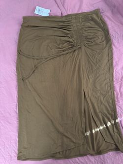 Tan/green Skirt