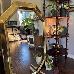 Vintage Brass Mirror