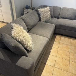 Sectional Grey Fabric 