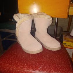 POWDER PINK COZY SUEDE BOOTS 