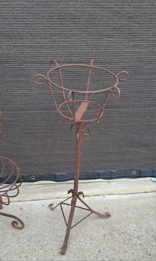 Antique plant stand wrought iron