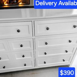 White Dresser 8 Drawers Like New Delivery Available