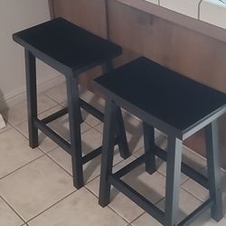 x2 Black Barstools Like New Condition