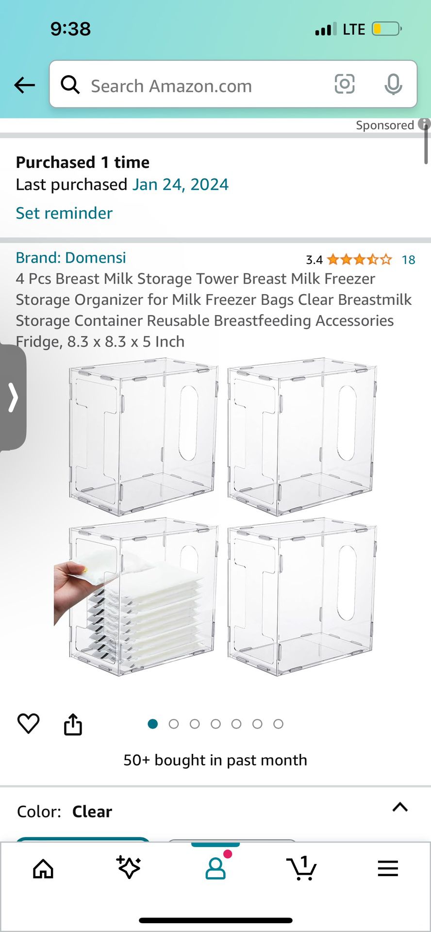 4 Pcs Breast Milk Storage Tower