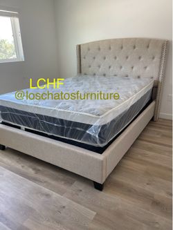Queen size bed frame and mattress