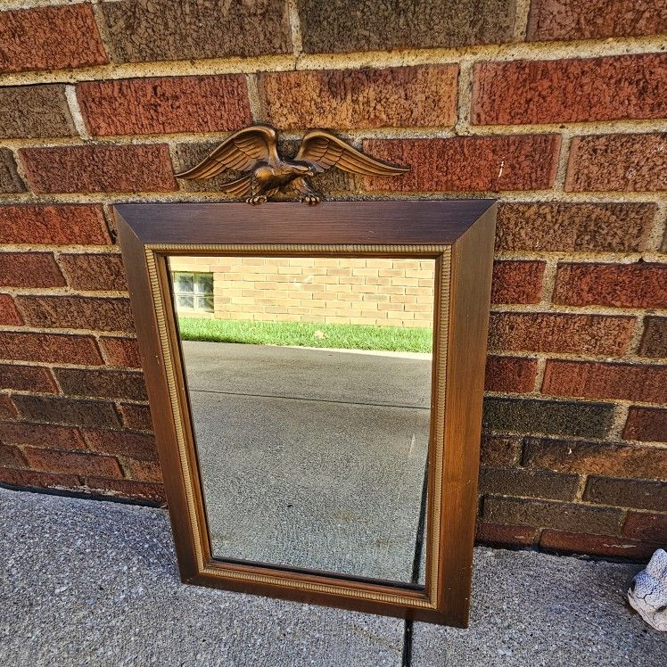 Vintage Wood Frame Federal Style Wall Mirror with Eagle 16.5" x 27½