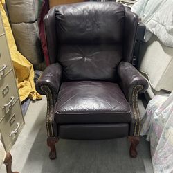 Leather recliner