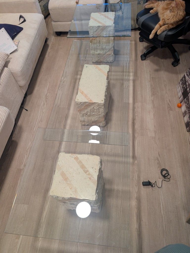 3 Glass Tables