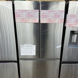 Brand new Samsung 24.5 cu. ft. Standard Depth 3-Door French Door Smart Refrigerator in Stainless Steel with Dual Ice Maker