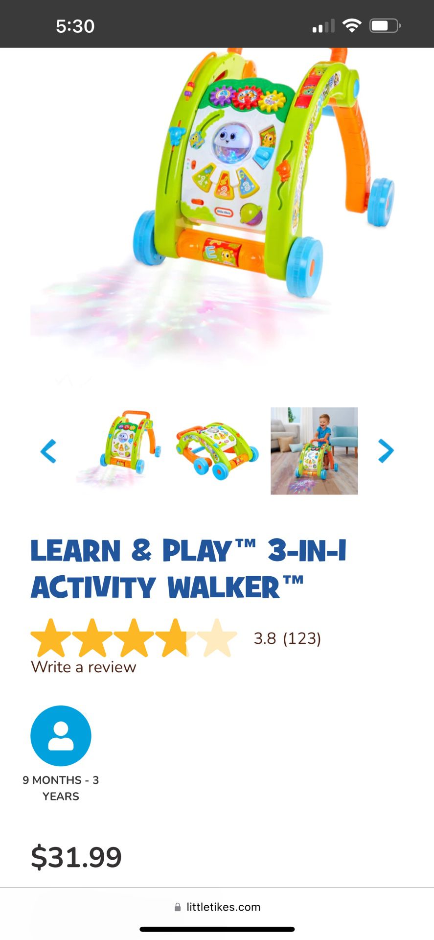 Little Tikes Learn & Play Walker