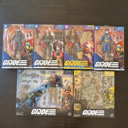 Lot Of 6 GI Joe Classified Figures (Destro, Cobra CMD)