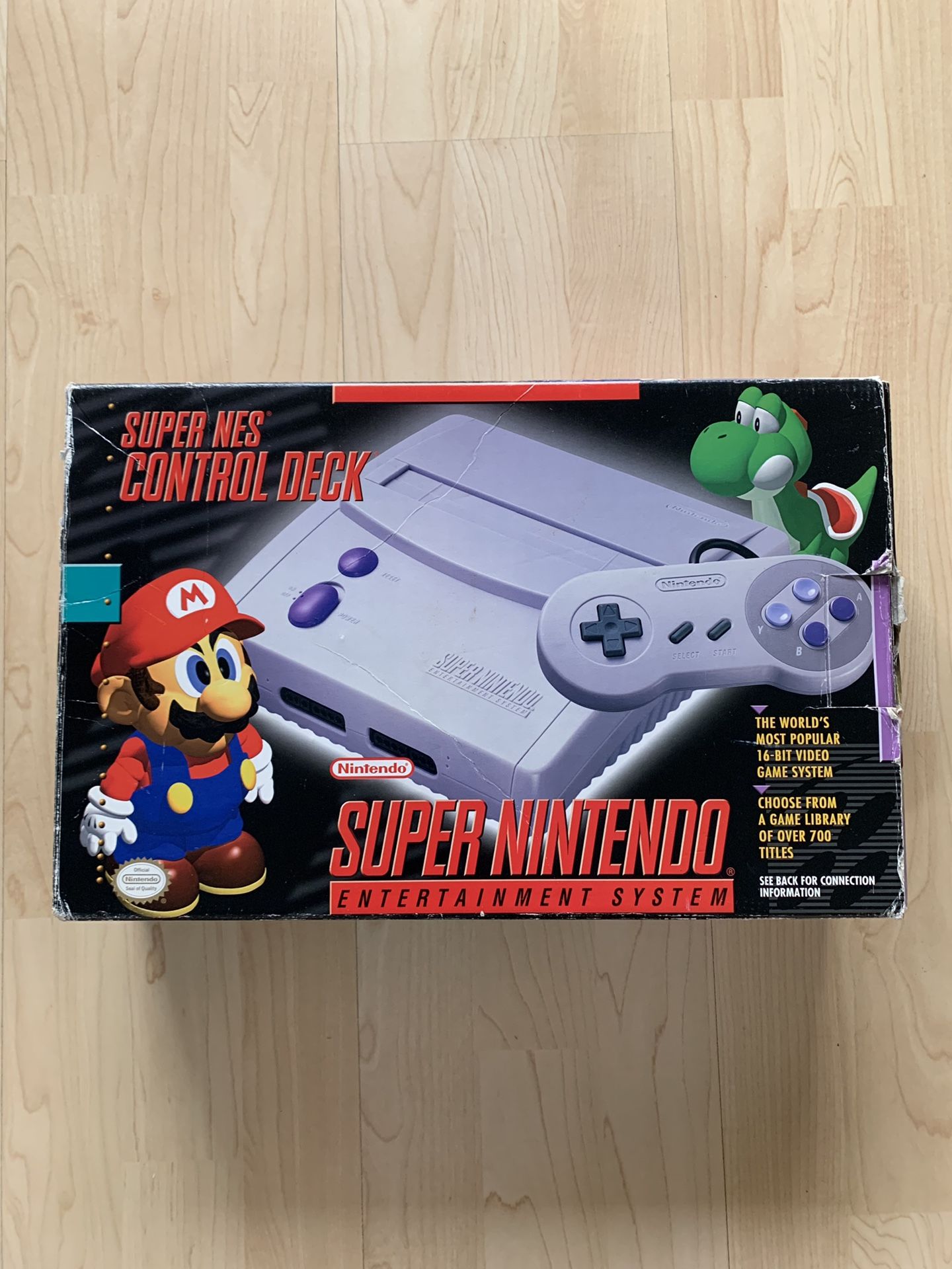 Super Nintendo SNES JR with Box