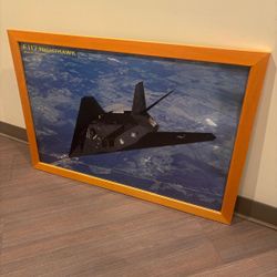 F 117 NightHawk .. military memorabilia photo frame 39” x 27” $50