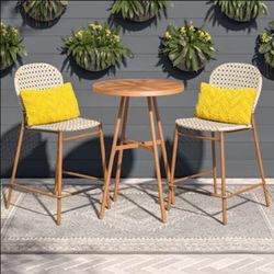 3 PIECE WICKER PATIO SET