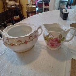 Four Pieces Of Vintage Porcelain Flower Design