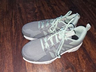 Reebok Steel Toe Work Shoes – Gray/Mint Green - Size 10