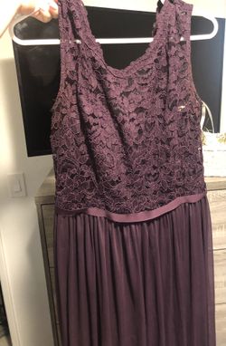 David’s Bridal Plum Dress Size 14