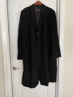 Men’s Stanford brand long dress wool type dress coat length is 48