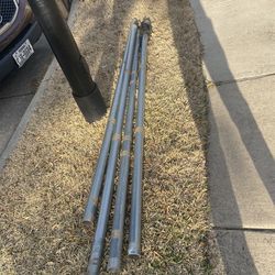 Aluminum fence posts. Each at least 8 ft long. These are cut offs from 10 ft poles.