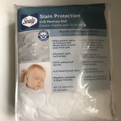 Baby Crib Mattress Pad SEALY Waterproof Stain Protection  52"×28" Fitted New